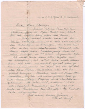 Brief von Berthe Künzli an Albert Schweitzer