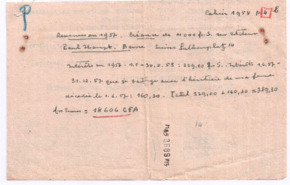 Albert Schweitzers Verlagshonorar- & Zinsaufstellung vom Paul Haupt Verlag für 1957
