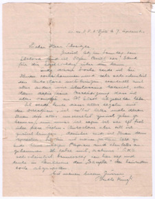 Brief von Berthe Künzli an Albert Schweitzer