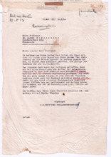 Brief von Georg Sund an Albert Schweitzer
