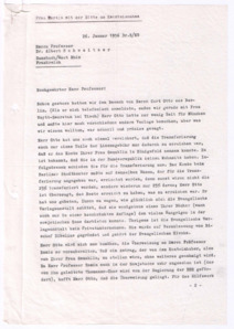 Brief von Georg Sund an Albert Schweitzer