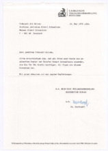 Brief von K. Hartkopf an Ali Silver
