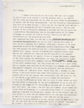 Brief von Albert Schweitzer an Norman Cousins