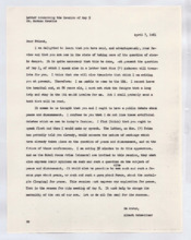 Brief von Albert Schweitzer an Norman Cousins