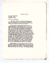 Brief von Norman Cousins an Albert Schweitzer