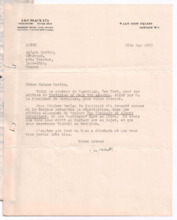 Brief von John. D. Newth an Emmy Martin