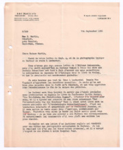 Brief von John. D. Newth an Emmy Martin