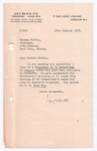 Brief von John. D. Newth an Emmy Martin