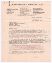Brief von John. D. Newth an Ali Silver
