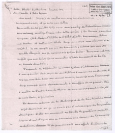 Brief von Albert Schweitzer an John D. Newth