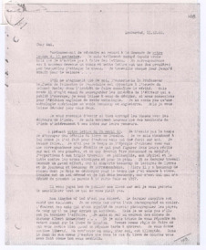 Brief von Albert Schweitzer an John D. Newth