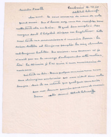 Brief von Albert Schweitzer an John D. Newth