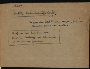 Brief von Albert Schweitzer an den Heruasgeber von 