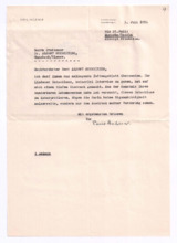 Brief von Emil Belzner an Albert Schweitzer