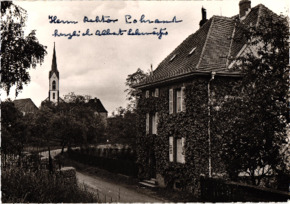Eigenh. Widmung Albert Schweitzers auf einer Postkarte