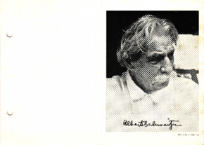 Dankesschreiben anlässlich des 90. Geburtstages von Albert Schweitzer, Hektographie, 1965