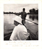 Eigenh. beschriftetes Bild mit einer Widmung Albert Schweitzers, Gunsbach, 1951