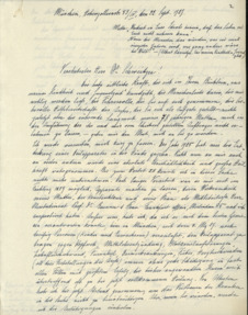 Brief von Frau B. Dreyfuß an Albert Schweitzer
