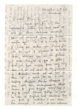 Brief von Gloria Coolidge an Ali Silver