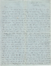 Brief von Gloria Coolidge an Foxe