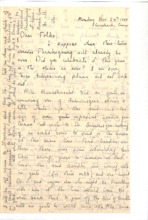 Brief von Gloria Coolidge an einen unbekannten Empfänger
