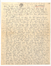Brief von Gloria Coolidge an einen unbekannten Empfänger