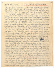Brief von Gloria Coolidge an einen unbekannten Empfänger