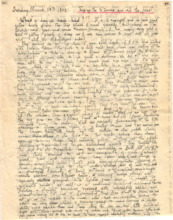 Brief von Gloria Coolidge an einen unbekannten Empfänger