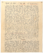 Brief von Gloria Coolidge an einen unbekannten Empfänger