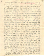 Brief von Gloria Coolidge an einen unbekannten Empfänger