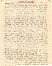 Brief von Gloria Coolidge an einen unbekannten Empfänger