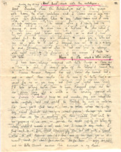 Brief von Gloria Coolidge an einen unbekannten Empfänger
