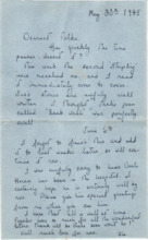 Brief von Gloria Coolidge an einen unbekannten Empfänger