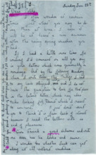 Brief von Gloria Coolidge an einen unbekannten Empfänger