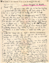 Brief von Gloria Coolidge an einen unbekannten Empfänger