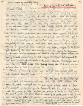 Brief von Gloria Coolidge an einen unbekannten Empfänger