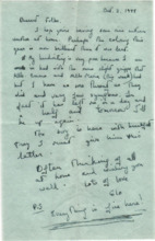 Brief von Gloria Coolidge an einen unbekannten Empfänger