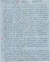 Brief von Gloria Coolidge an einen unbekannten Empfänger