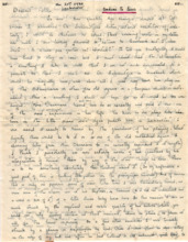 Brief von Gloria Coolidge an einen unbekannten Empfänger