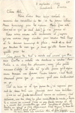 Brief von Gloria Coolidge an Ali Silver