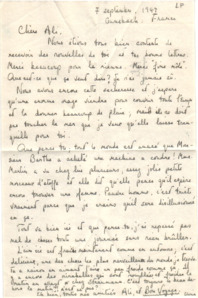 Brief von Gloria Coolidge an Ali Silver