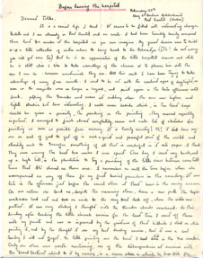 Brief von Gloria Coolidge an einen unbekannten Empfänger