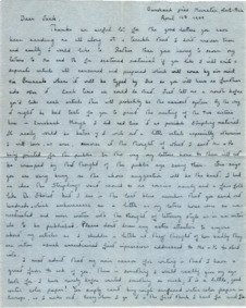 Brief von Gloria Coolidge an Jack Coolidge