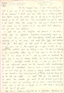 Brief von Gloria Coolidge an ihre Zante Gail