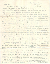Brief von Gloria Coolidge an Ali Silver