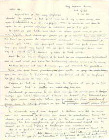 Brief von Gloria Coolidge an Ali Silver