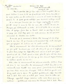 Brief von Gloria Coolidge an Ali Silver