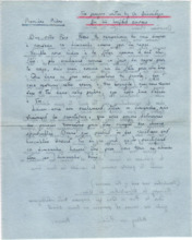 Briefanhang aus der Korrespondenz zwischen Albert Schweitzer und Gloria Coolidge