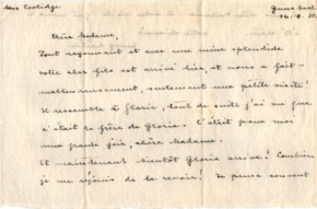 Brief von Emmy Martin an Suzanna Coolidge