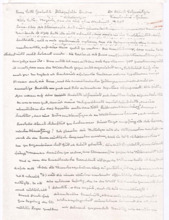 Brief von Albert Schweitzer an Lotte Gerhold-Schall